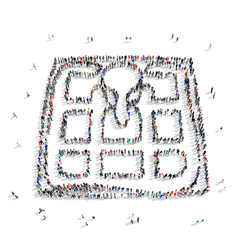 people  sign cartoon icon