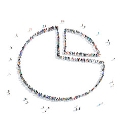 people  shape  pie chart
