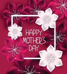 Bright floral design background with mother's Day wishes