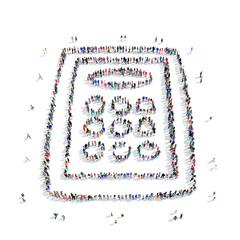 people  calculator cartoon icon