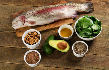 Foods highest in Omega-3 fatty acids.