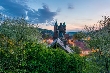 Frühlingsabend in Freyburg/Unstrut, Sachsen-Anhalt