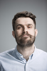 Fototapeta premium Handsome narcissistic proud young man