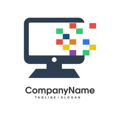 Computer logo icon Vector
