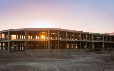 Uncompleted Resort Building, abandonned in Egypt