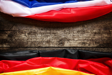 Flagge Frankreich und Deutschland, Konzept Partnerstädte und Wi
