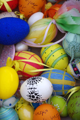 Fototapeta na wymiar easter eggs colorful