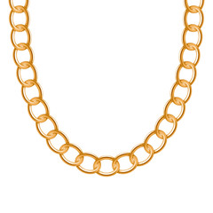 Chunky chain golden metallic necklace or bracelet.