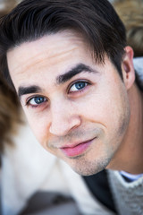 Obraz premium Close-up of handsome brunet man