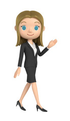 Portrait of small and pretty businesswoman