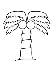 comic cartoon palm small sweet cute coconuts