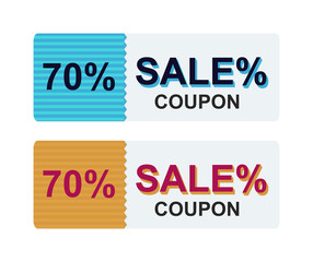 Sale Coupon certificate template Vector illustration.