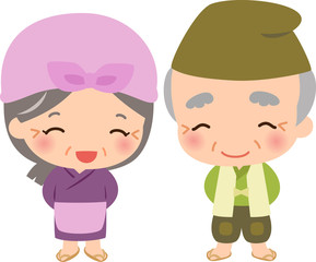 日本の昔話のおじいさんとおばあさん