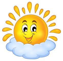 Obraz premium Cheerful sun theme image 1