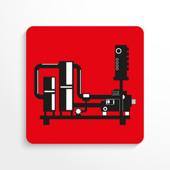 Industrial equipment. Machine. Vector icon.