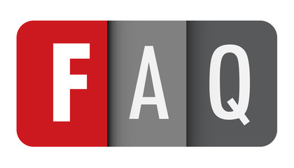 "FAQ" vector letters icon 