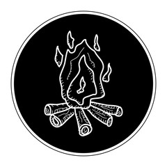 Simple doodle of a fire