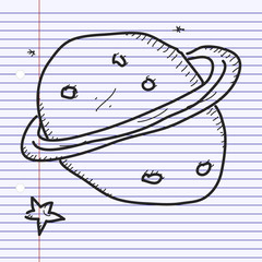 Simple doodle of a planet