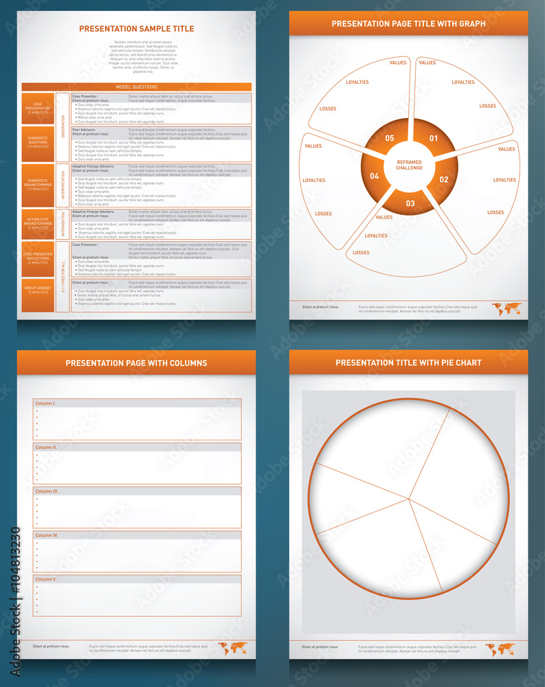 Wall mural Four performance chart graphics