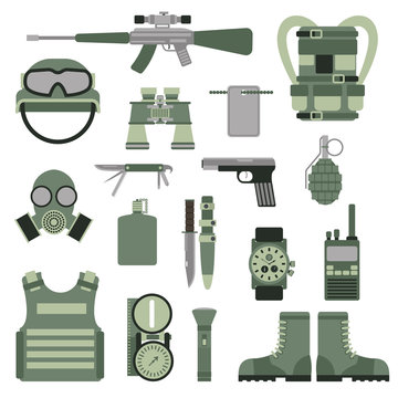 USA or NATO troop military army symbols vector illustration
