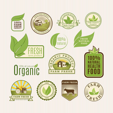 Eco badge organic food 
