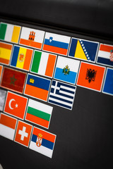 Country flag stickers