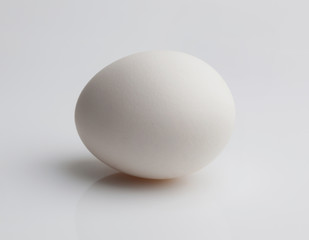 Raw egg on a light background