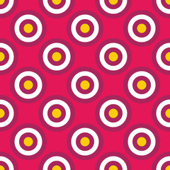 Vector modern seamless colorful geometry circles pattern, color abstract geometric background, pillow multicolored print, retro texture, hipster fashion design