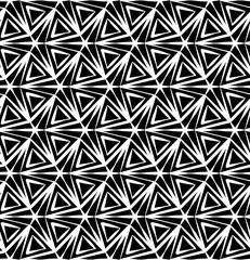 Vector modern seamless geometry pattern three point star, black and white abstract geometric background, pillow print, monochrome retro texture, hipster fashion design
