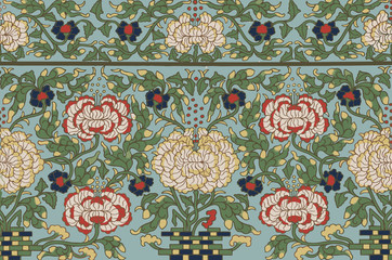 Traditional Chinese floral ornament