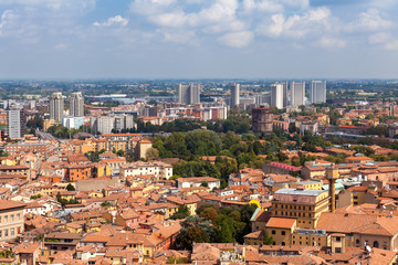 Fototapeta na wymiar Panorama di Bologna dalla Torre degli Asinelli