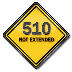 Computerschild 510 Not Extended