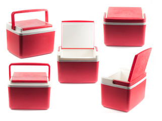 Handheld red refrigerator © showcake