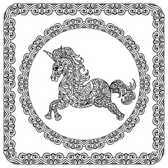 Baby Unicorn coloring page © onanana