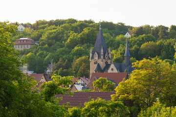 Fototapeta premium Kirche St Elisabeth in Roßbach, Naumburg Saale