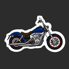 Moto azul sticker