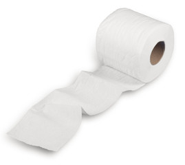 Roll of Toilet Paper Isolated on White Background