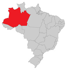 Karte von Brasilien - Amazonas
