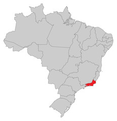 Karte von Brasilien - Rio de Janeiro