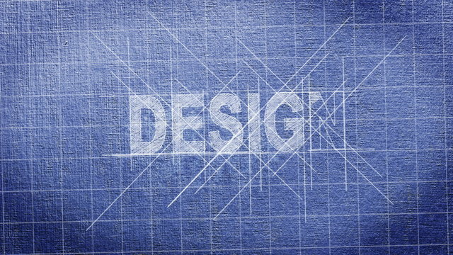 Architectural paper with design text appearing in a creative concept sequence