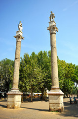 Fototapeta na wymiar Alameda de Hércules en Sevilla, Andalucía, España