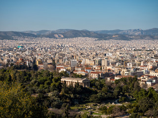 Fototapeta na wymiar Panoramic view of Athens city
