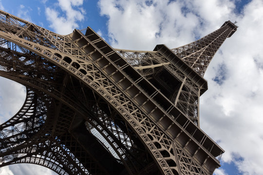 Eiffel tower, paris. View from below. France