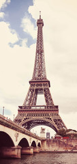 Fototapeta na wymiar Eiffel Tower and river Seine