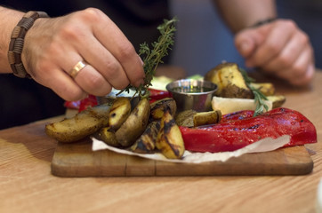 Овощи жареные на гриль  Vegetables Grilled