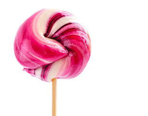 Sweet lollipop isolated on white background