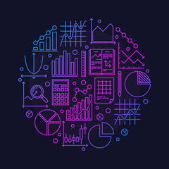 Data analysis round illustration
