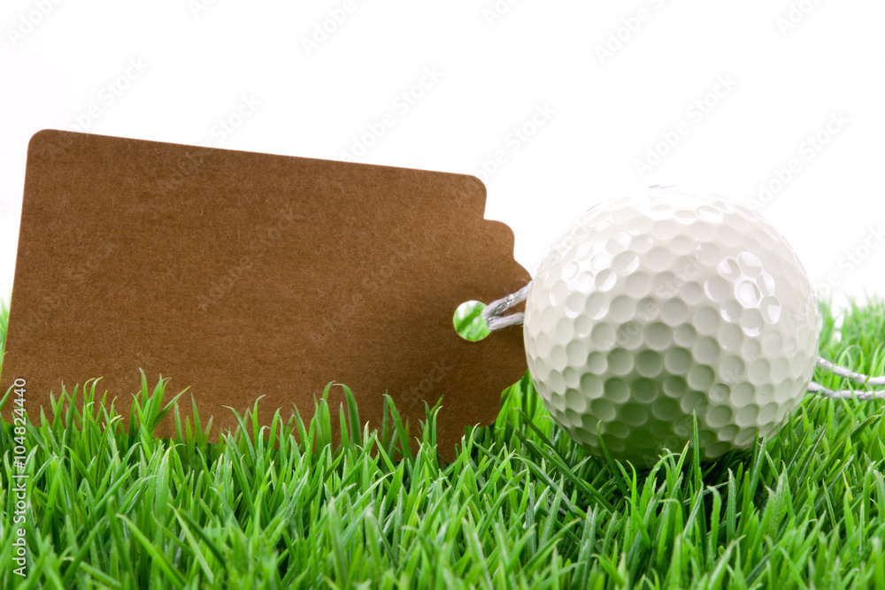 Canvas Prints golfball mit schild