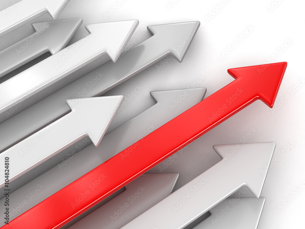 Poster 3d arrows. image with clipping path