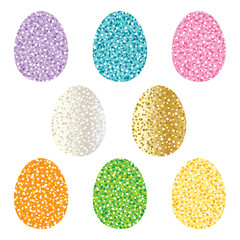 glitter easter eggs